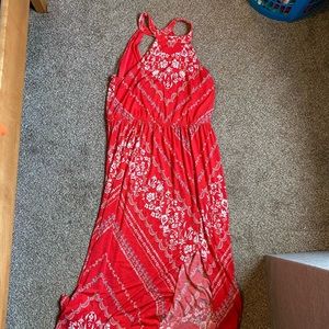 Three Pink Hearts Maxi Dress